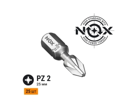 Бита TORSION STRONG PZ2, 25 мм, 25 шт, бокс, E6.3 NOX 337225