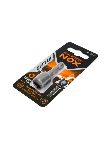 Ключ-насадка магнитная NUT SETTER (10x48 мм; карта) NOX 551101