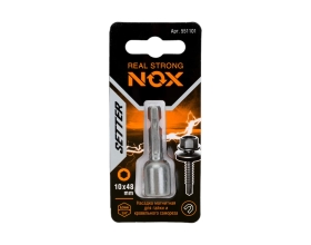 Ключ-насадка магнитная NUT SETTER (10x48 мм; карта) NOX 551101