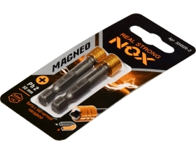Бита с магнитной насадкой MAGNEO (2 шт; Ph2х50 мм; E6.3; карта) NOX 334520-2