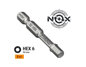 Бита торсионная STRONG (2 шт; HEX6х50 мм; карта; E6.3) NOX 338650-2