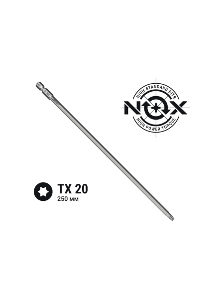 Бита NOX COREBIT Tx20-250 E6.3, 4 шт ПВХ 332225-4