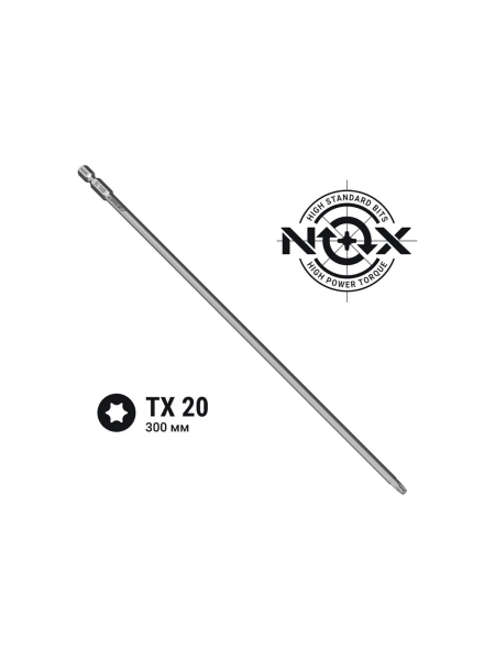 Бита NOX COREBIT Tx20-300 E6.3, 1 шт карта 332230-1