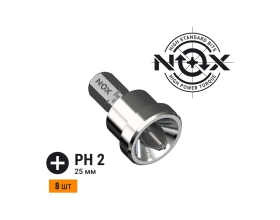 Бита с ограничителем глубины LIMITER (8 шт; Рh2х25 мм; бокс; С6.3) NOX 340225