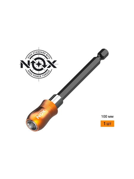 Держатель для бит QUICK LOCK (100 мм; карта; E6.3) NOX 350501