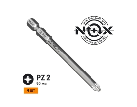 Бита COREBIT (4 шт; PZ2х90 мм; упаковка ПВХ; E6.3) NOX 330090-4
