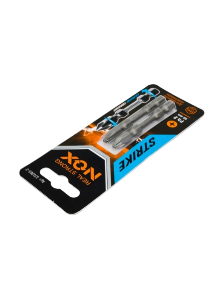 Бита impact STRIKE (2 шт; Рh2х60 мм; карта; E6.3) NOX 333260-2