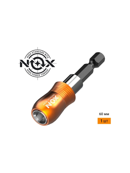 Держатель для бит QUICK LOCK (60 мм; карта; E6.3) NOX 350500
