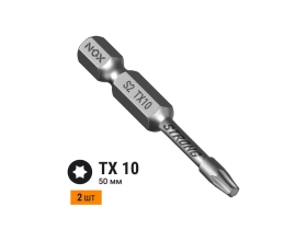 Бита торсионная STRONG (2 шт; TX10х50 мм; карта; E6.3) NOX 339105-2
