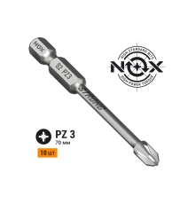 Бита TORSION STRONG PZ3, 70 мм, E6.3, 10 шт, бокс NOX 337370