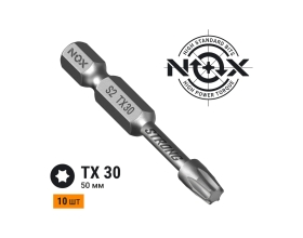 Бита TORSION STRONG TX30, 50 мм, 10 шт, бокс, E6.3 NOX 339305
