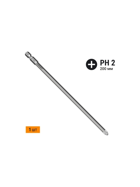 Бита COREBIT (PH2х200 мм; карта; E6.3) NOX 335220-1