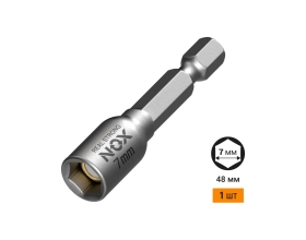 Ключ-насадка магнитная NUT SETTER 7x48 мм, карта NOX 557001