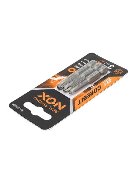 Набор бит (3 шт; Ph 1, 2, 3; 50 мм; карта; E6.3) NOX 336006