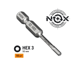 Бита торсионная STRONG (10 шт; HEX5х50 мм; бокс; E6.3) NOX 338550