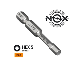 Бита торсионная STRONG (2 шт; HEX5х50 мм; карта; E6.3) NOX 338550-2