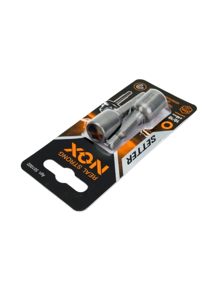 Ключ-насадка магнитная NUT SETTER 10x48 мм, 2 шт, карта NOX 551002