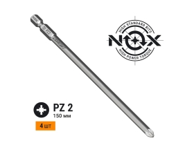 Бита COREBIT (4 шт; PZ2х150 мм; упаковка ПВХ; E6.3) NOX 330150-4