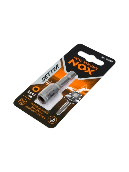 Ключ-насадка магнитная NUT SETTER 6x48 мм, карта NOX 556001