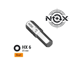 Бита COREBIT Hex6х25 мм, С6.3, 5 шт, бокс NOX 331625-5B