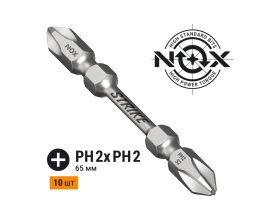 Бита двухсторонняя impact STRIKE (10 шт; РH2хРH2х65 мм; бокс) NOX 333265