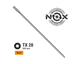 Бита TХ20, 300 мм, E6.3, 4 шт ПВХ COREBIT NOX 332230-4