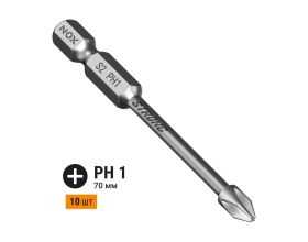 Бита торсионная STRONG (10 шт; PH1х70 мм; бокс; E6.3) NOX 336170