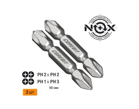 Набор бит двухсторонних (2 шт; Ph2xPh2, Ph1xPh3; 50 мм; карта) NOX 336004