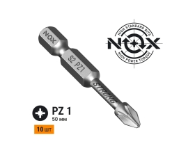 Бита TORSION STRONG PZ1, 50 мм, 10 шт, бокс, E6.3 NOX 337150