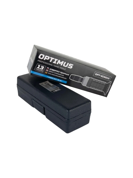 Ударная отвертка с набором бит Optimus 13 предметов OPT-SI3013