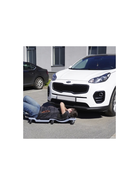 Лежак ремонтный подкатной Optimus серый HD OPT-40130G