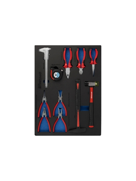 Тележка инструментальная Optimus 7 полок с набором инструментов 289 пр, пластиковая столешница OPT-917P