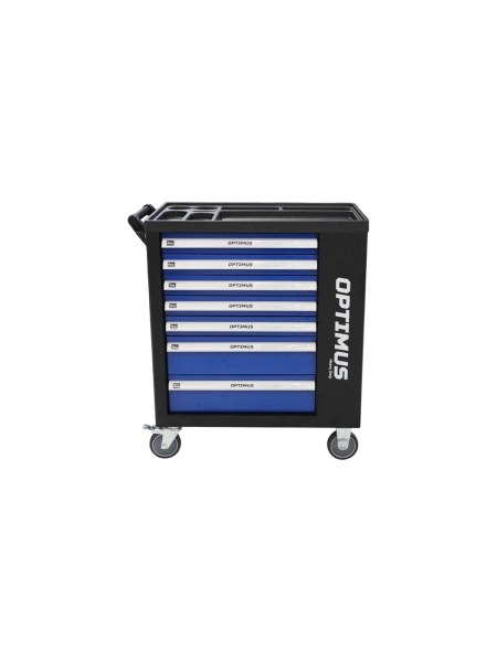 Тележка инструментальная Optimus 7 полок с набором инструментов 289 пр, пластиковая столешница OPT-917P