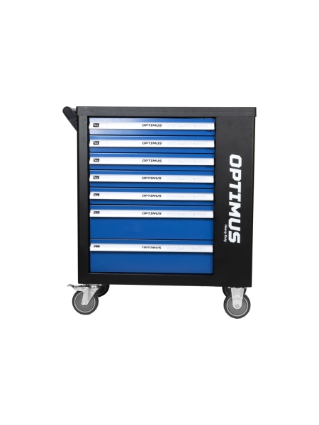 Тележка инструментальная Optimus 7 полок с набором инструментов 289 пр, пластиковая столешница OPT-917P