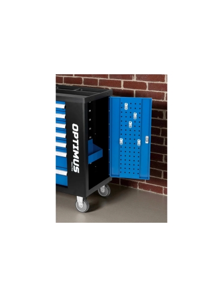 Тележка инструментальная Optimus 7 полок с набором инструментов 289 пр, пластиковая столешница OPT-917P