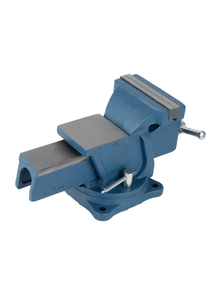 Профессиональные слесарные тиски поворотные с наковальней 125 мм Optimus OPT-BV125