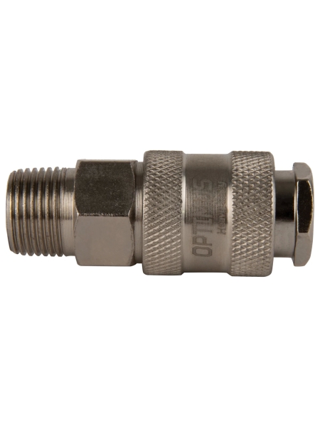 Соединение быстросъемное пневматическое с внешней резьбой 3/8" Optimus OPT-730SMA