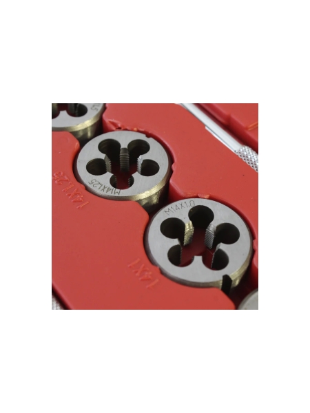 Набор метчиков и плашек Optimus М2-М18, метрическая резьба, 110 предметов OPT-MTDS110