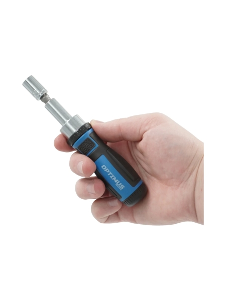 Отвертка реверсивная Optimus с набором бит и торцевых головок 36 предметом OPT-BS2036