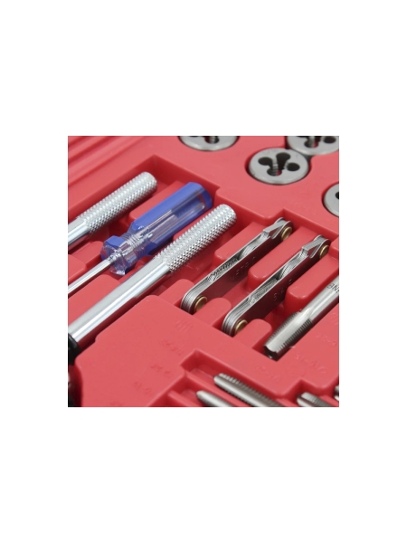 Набор метчиков и плашек Optimus М3-12, 4-40 - 1/8NPT27, метрическая и дюймовая резьба, 60 предметов OPT-MTDS60