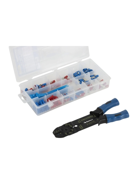 Набор для обжима с клещами и клеммами Optimus 201 пр, обжимка контактов hd SE201