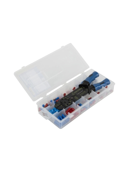 Набор для обжима с клещами и клеммами Optimus 201 пр, обжимка контактов hd SE201