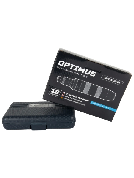 Ударная отвертка с набором бит Optimus 18 предметов OPT-SI3018