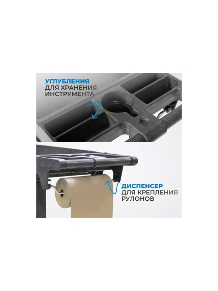 Тележка двухполочная открытая удлиненная Optimus HD OPT-608S