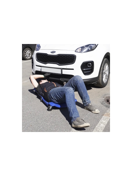 Лежак ремонтный подкатной Optimus синий HD OPT-40130B