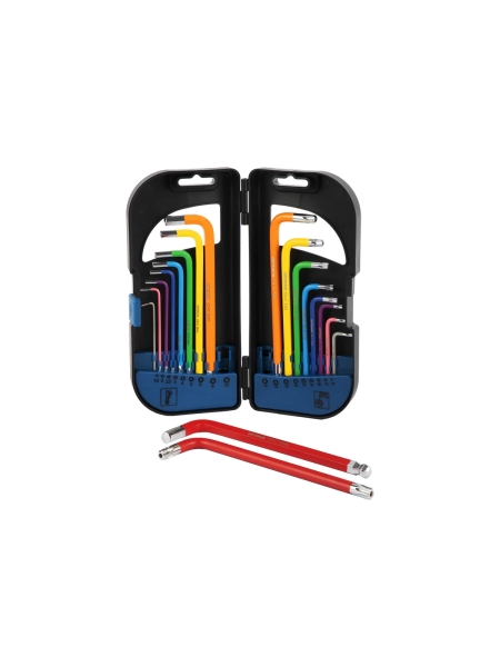 Набор шестигранников Optimus 1.5-10мм и TORX T10-T50 В кейсе, с пластиковой рукоятью 18 шт. OPT-TH1150