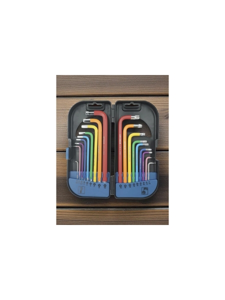 Набор шестигранников Optimus 1.5-10мм и TORX T10-T50 В кейсе, с пластиковой рукоятью 18 шт. OPT-TH1150