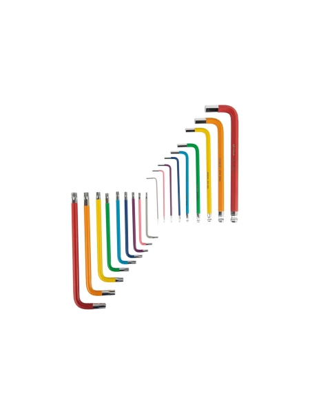 Набор шестигранников Optimus 1.5-10мм и TORX T10-T50 В кейсе, с пластиковой рукоятью 18 шт. OPT-TH1150