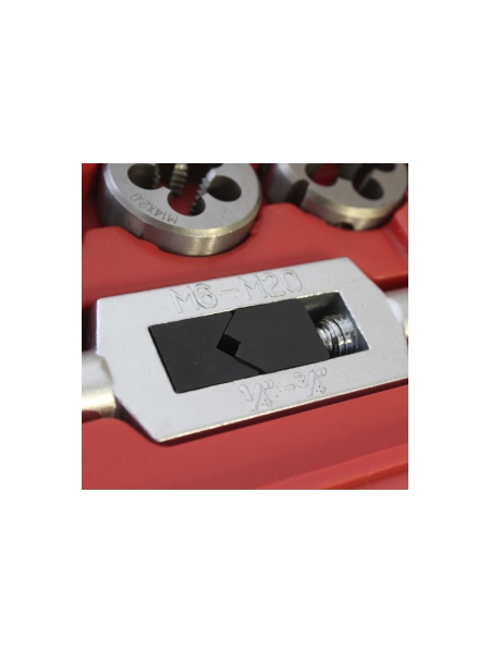 Набор метчиков и плашек Optimus М2-М18, метрическая резьба, 110 предметов OPT-MTDS110