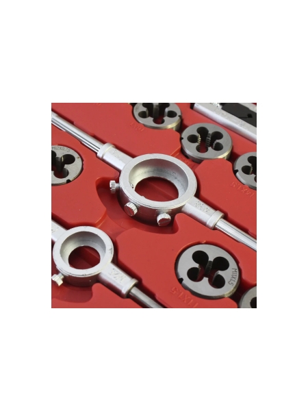 Набор метчиков и плашек Optimus М2-М18, метрическая резьба, 110 предметов OPT-MTDS110